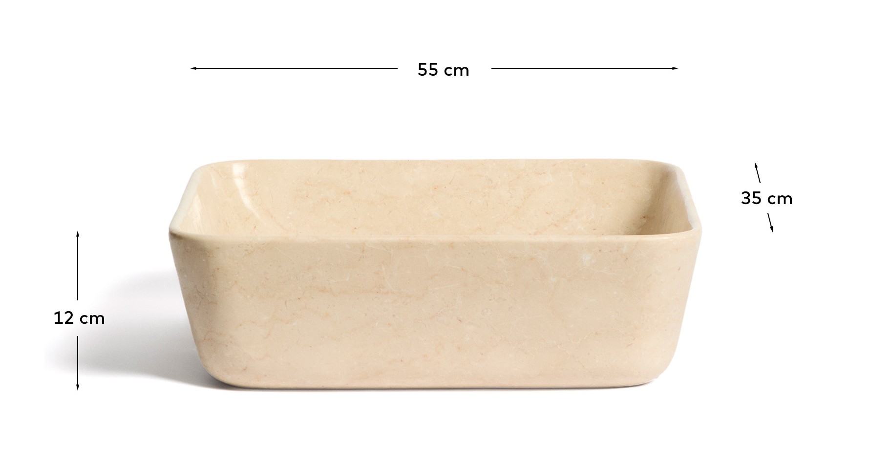 Раковина Darnen из бежевого мрамора 55 x 35 см La Forma (ex Julia Grup)