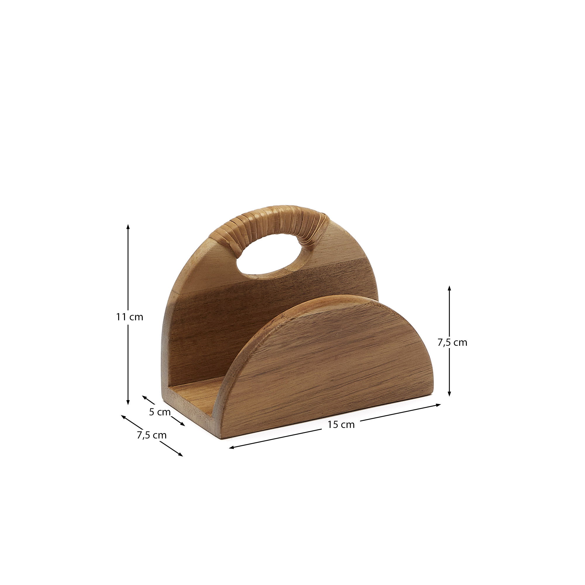 Салфетница Sardis из 100% акации FSC и ротанга La Forma (ex Julia Grup)