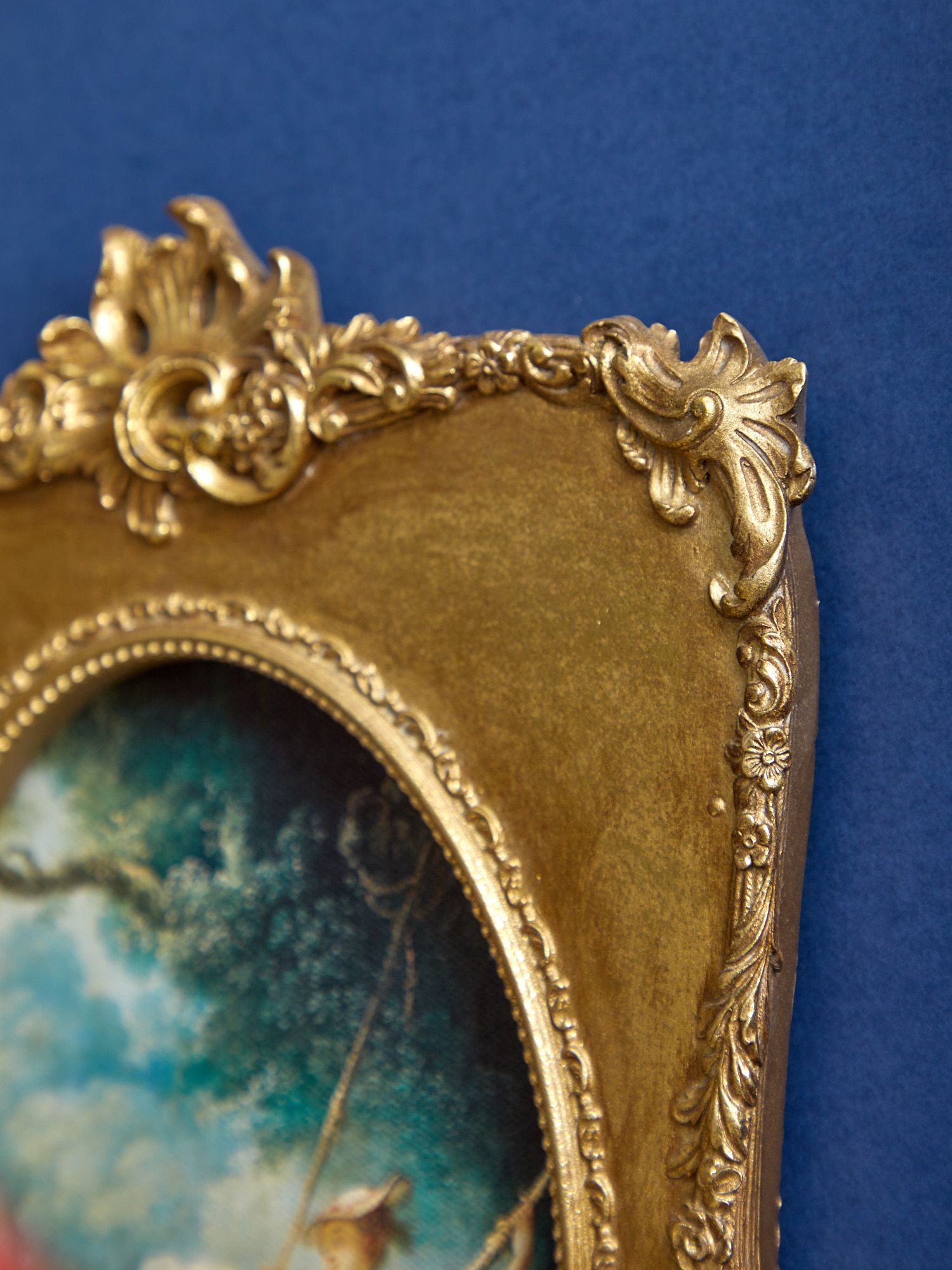 Картина настенная под старину Дама на качелях, масло Glasar 28-673