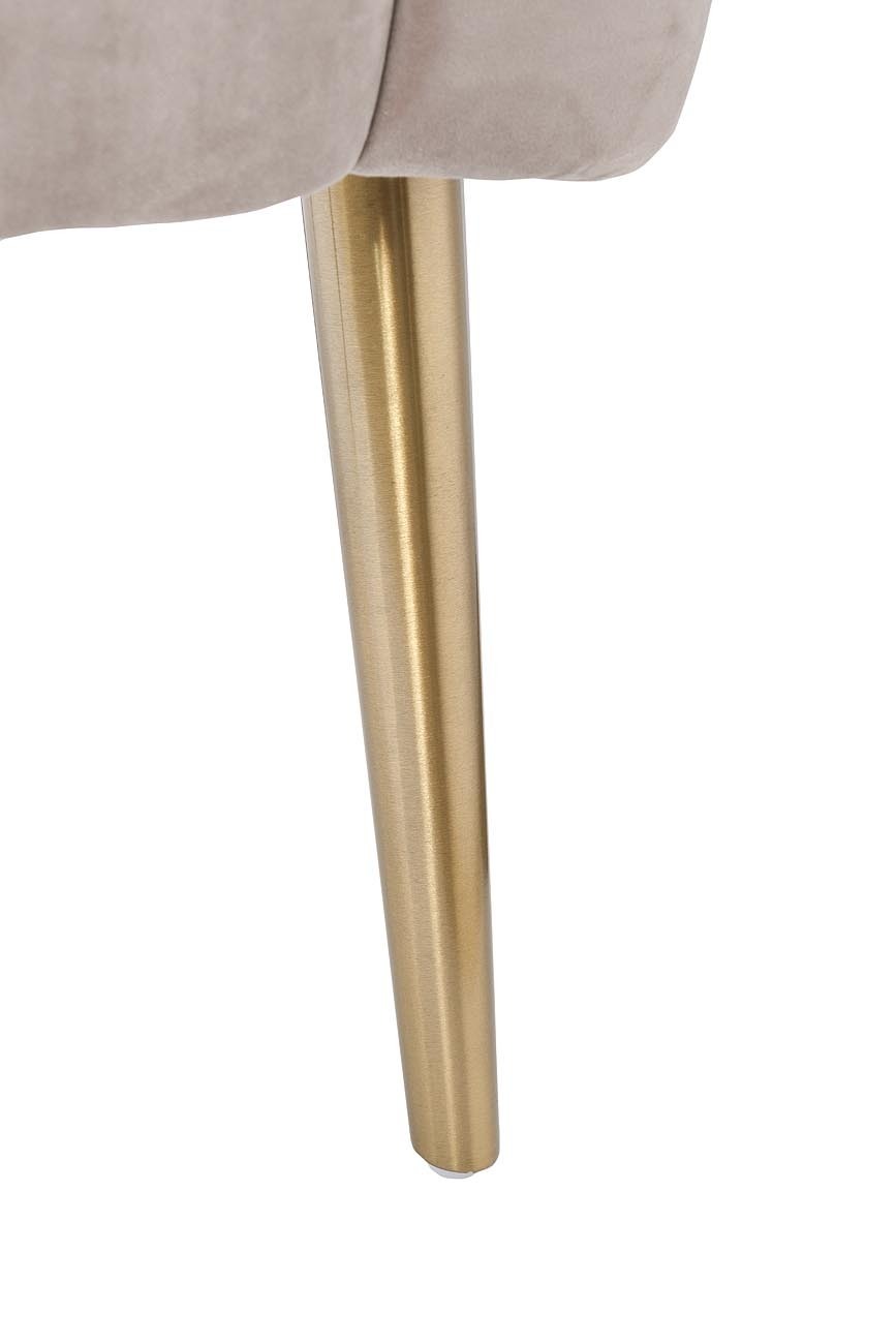 Кресло велюровое жемчужно-серое на металлических ножках Garda Decor 48MY-2533 PEG GLD