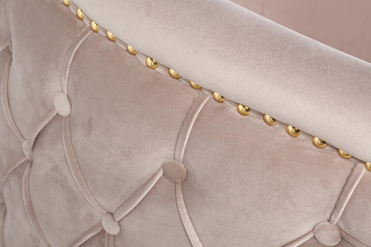 Кресло велюровое жемчужно-серое на металлических ножках Garda Decor 48MY-2533 PEG GLD