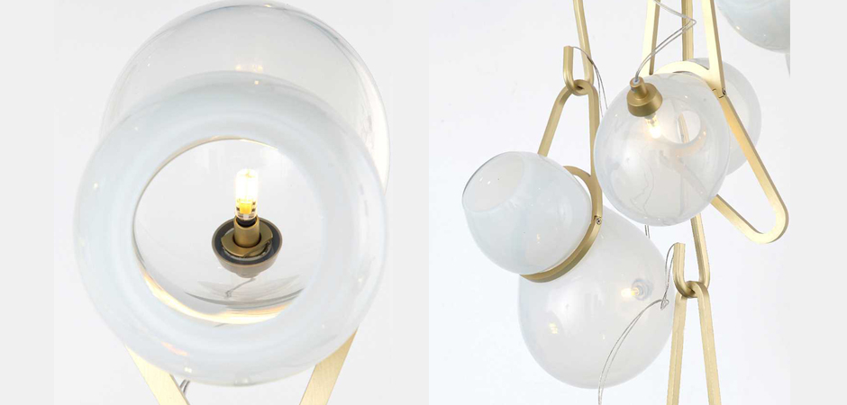 Люстра White glass trap by ImperiumLoft