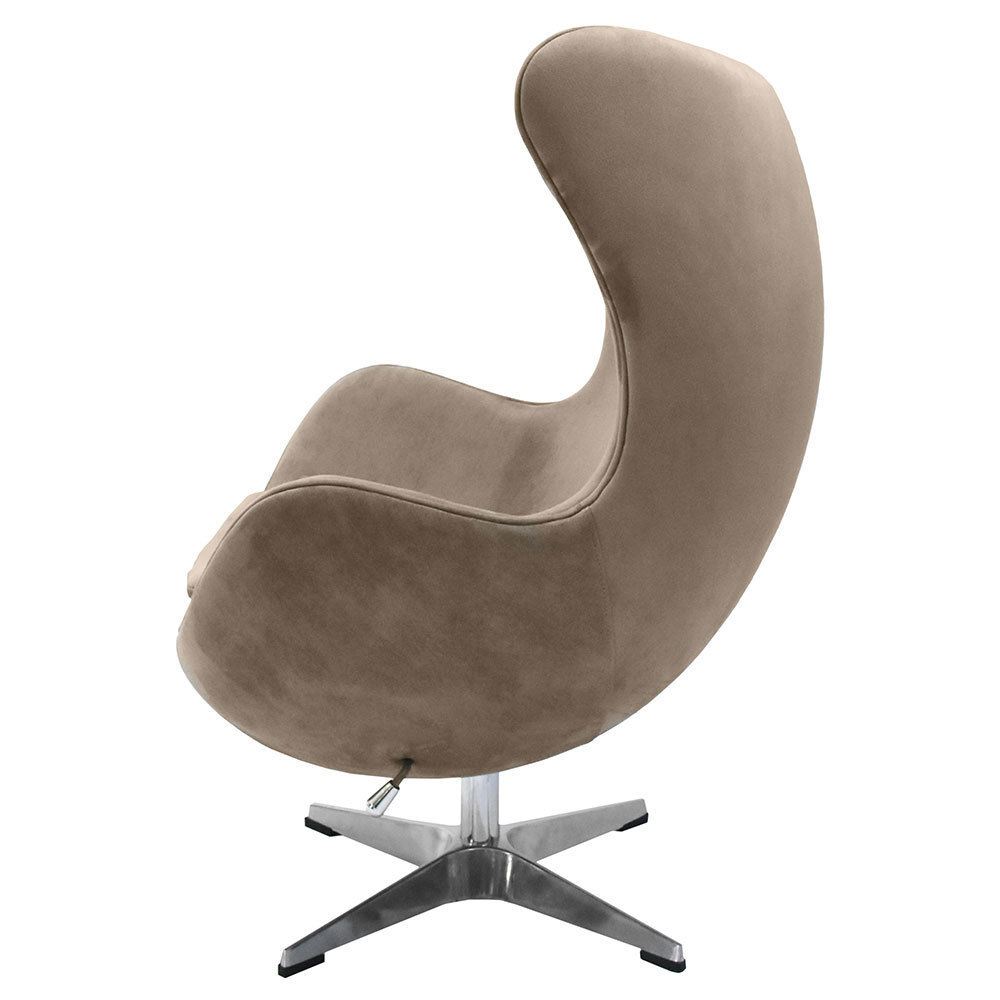 Кресло EGG CHAIR латте, искусственная замша Bradex Home FR 0647