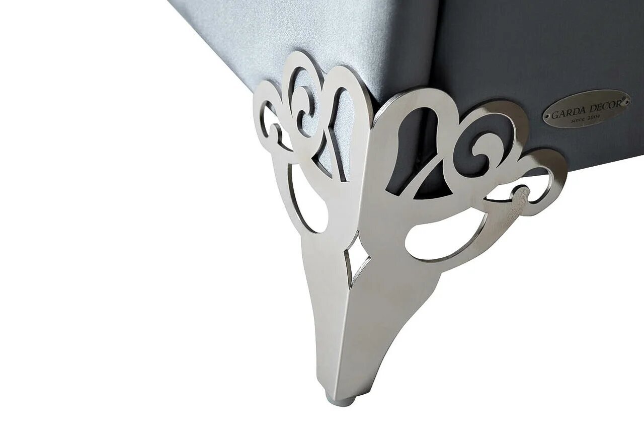 Кровать двуспальная с зеркальными вставками Garda Decor KFC1096