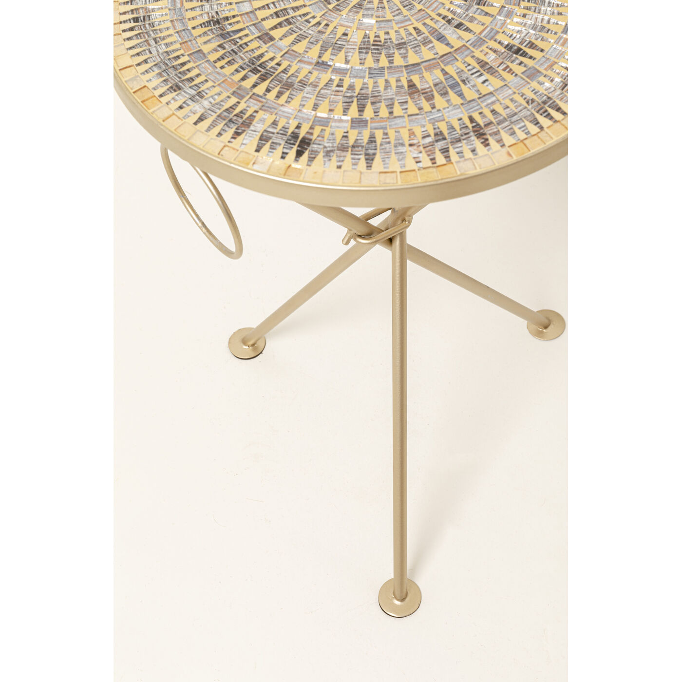 Приставной стол Clack Mosaic Brown Ø35cm KARE 70317