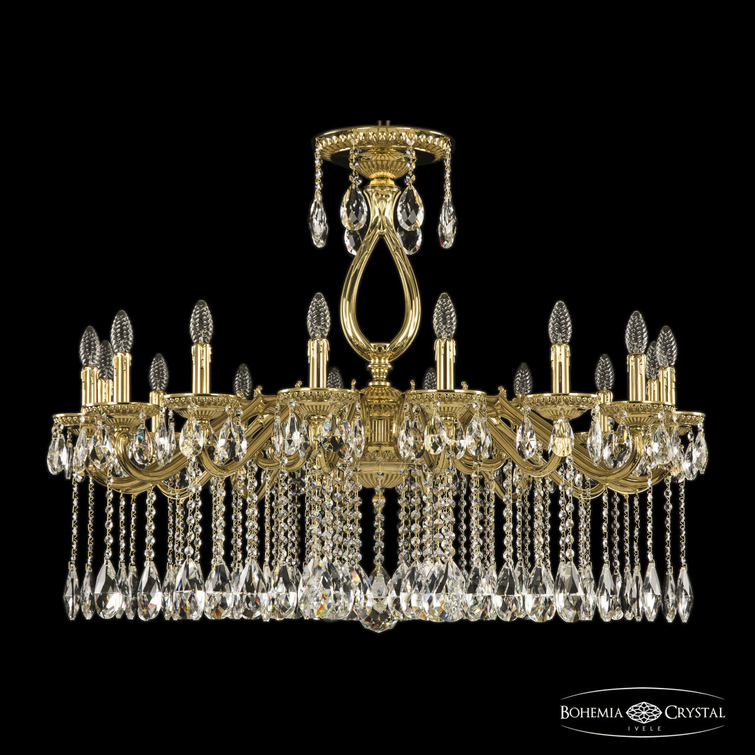 Люстра бронзовая с хрусталём 75302/16/360 A G