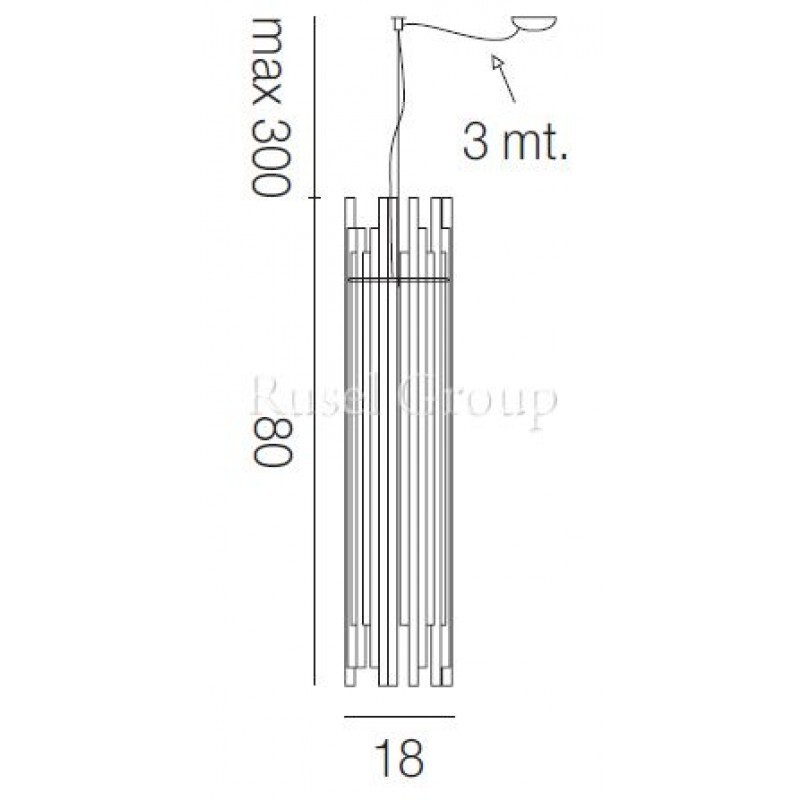 Подвесной светильник Vistosi DIADEMA SP 18 D1