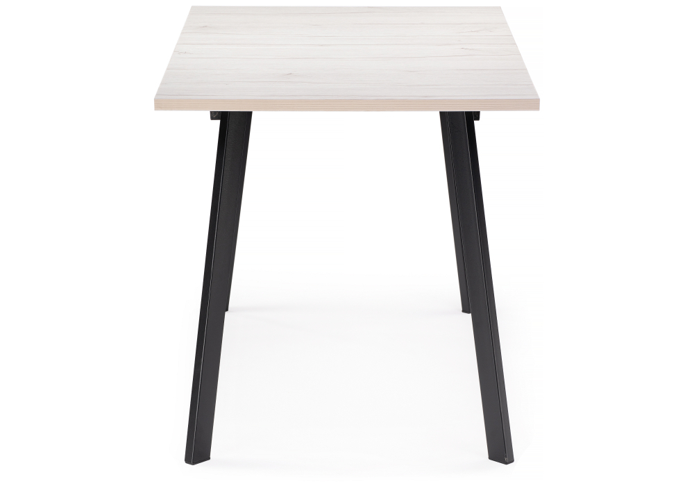 Стол деревянный Woodville Колон Лофт 120(160)х75х75 25 мм юта / матовый черный 489629