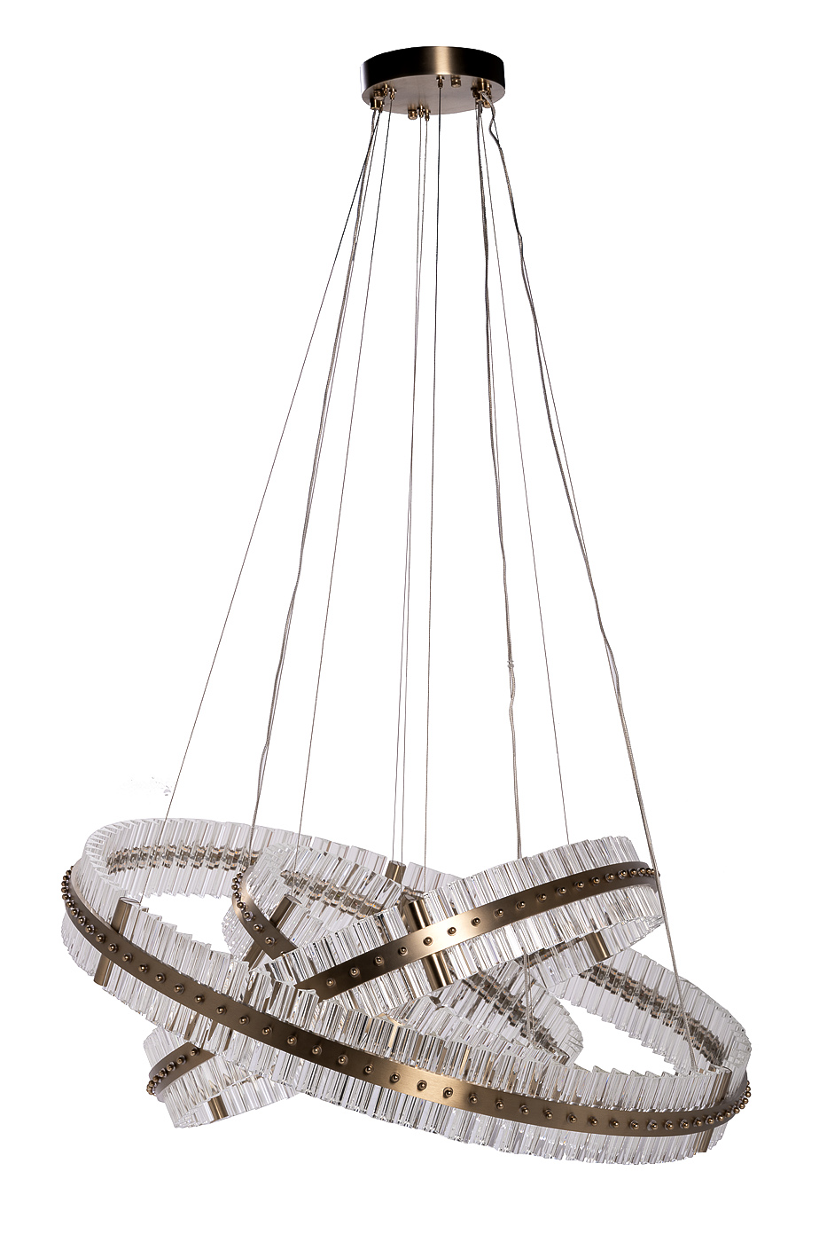 Люстра подвесная прозрачное стекло/золото Garda Decor 91GH-30861