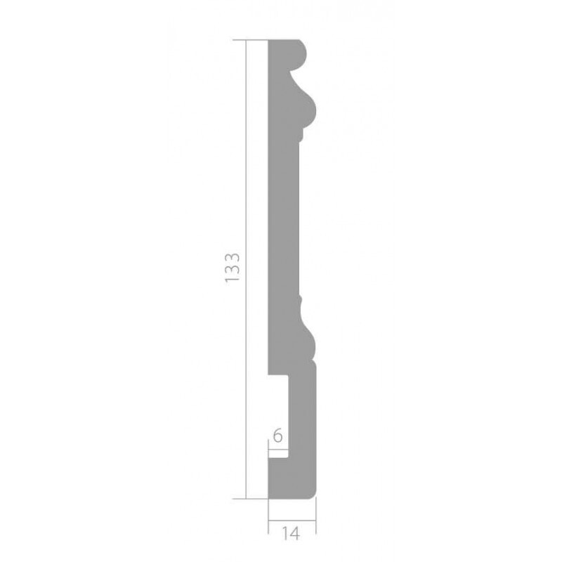 Плинтус Ultrawood арт. Base 0002 (2440 x 133 x 14 мм.)