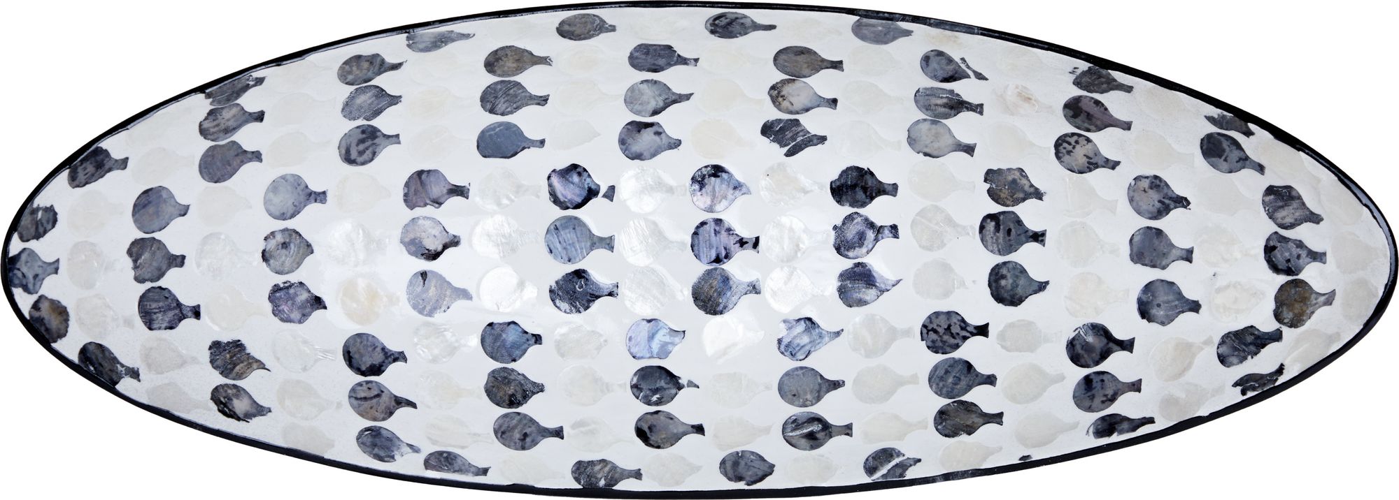 Блюдо декоративное с отделкой раковинами устриц Glasar 67-006