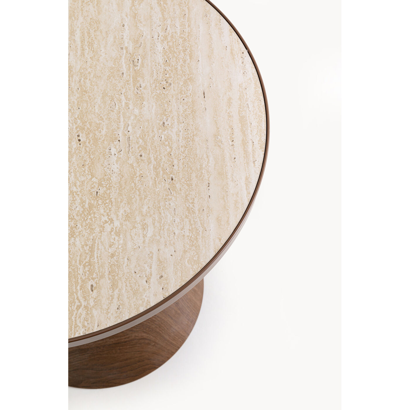 Стол кофейный Cono Travertin Ø50cm KARE 71333