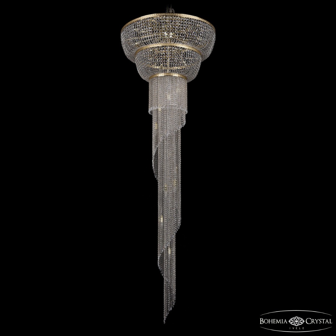 Люстра спираль хрустальная 8323/100-300 G Bohemia Ivele Crystal