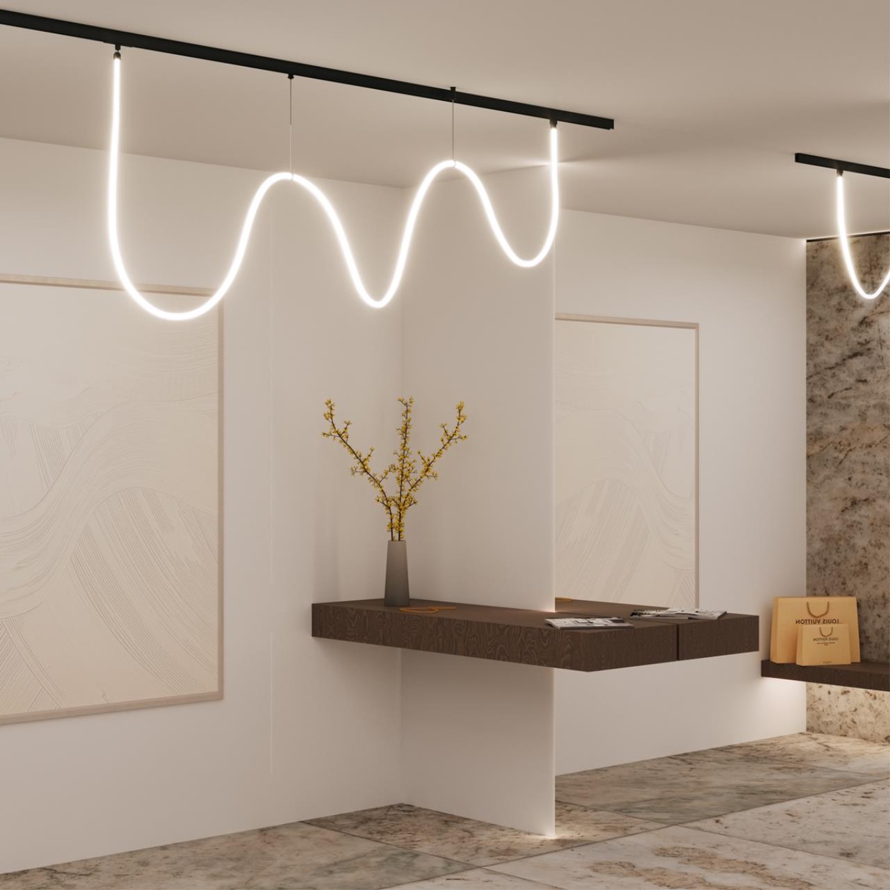 Трековый светильник «ГИБКИЙ НЕОН» для низковольтного шинопровода FLUM Novotech 359140