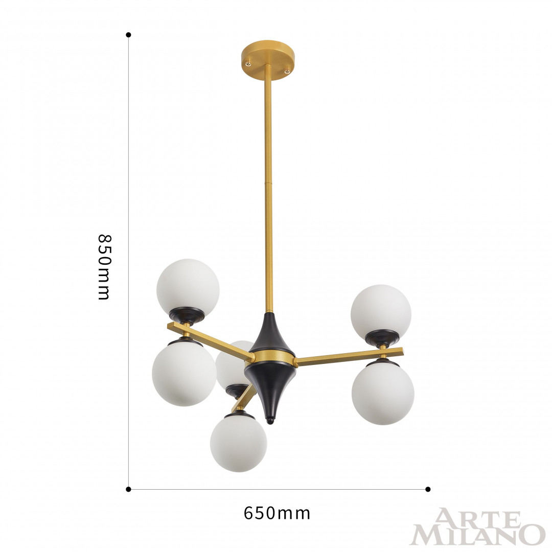 Люстра 271580/6 BK/GD Arte Milano