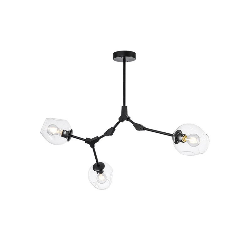Люстра Адель Branching Bubble Chandelier L3 Black Amber by ImperiumLoft