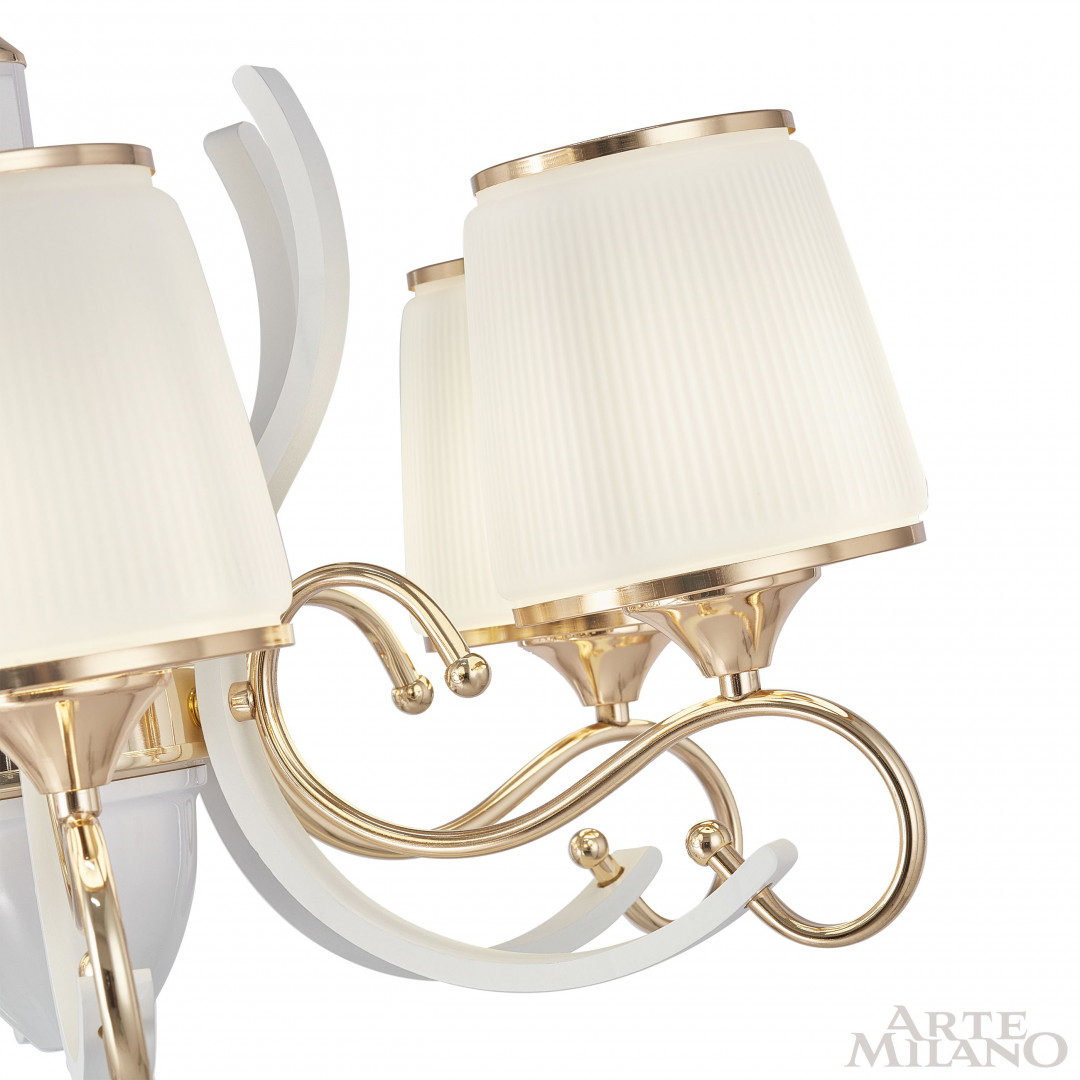 Люстра подвесная с плафонами 303857/6 Wh/Gd Arte Milano