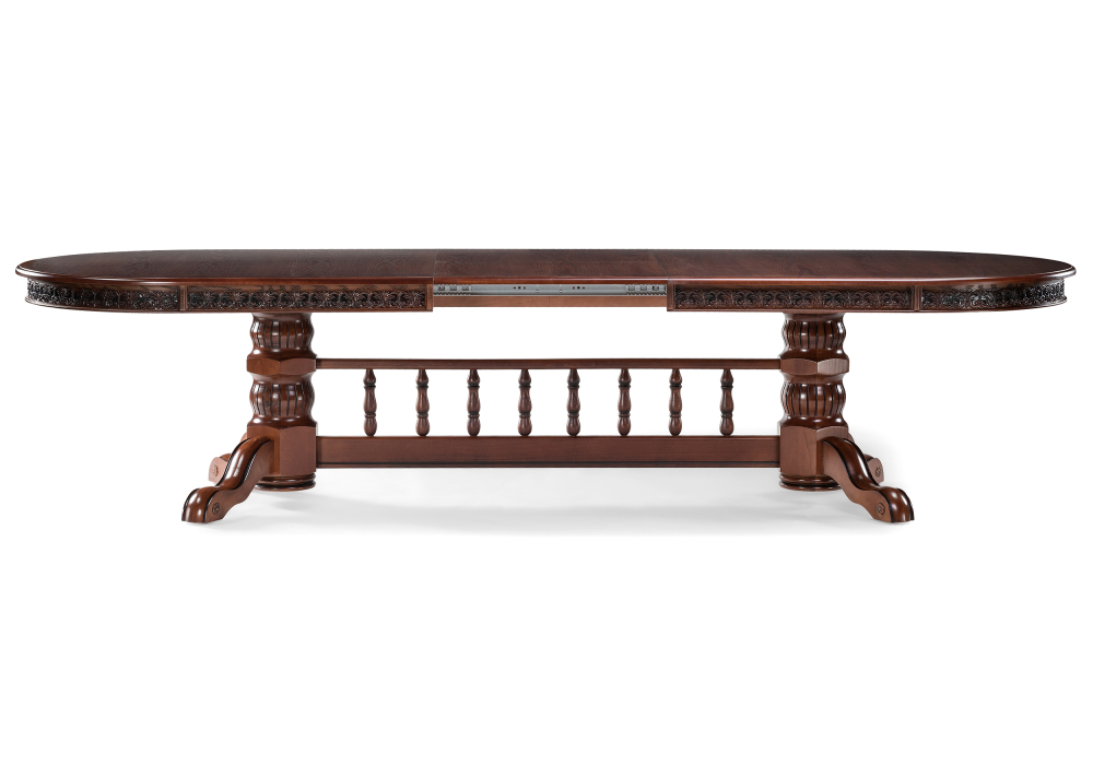 Стол деревянный Woodville Кассиль 260(330)х110х77 орех с коричневой патиной 450829