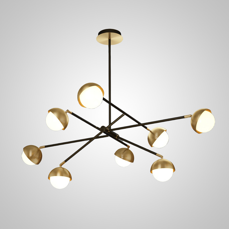 Потолочная люстра KENDALL L8 Black Gold by ImperiumLoft