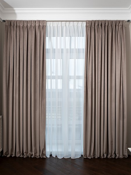 Портьера димаут бежевая Garda Decor 121GD-00011
