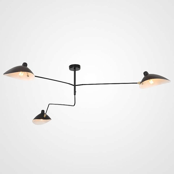 Потолочная люстра TEBES L3 Black by ImperiumLoft