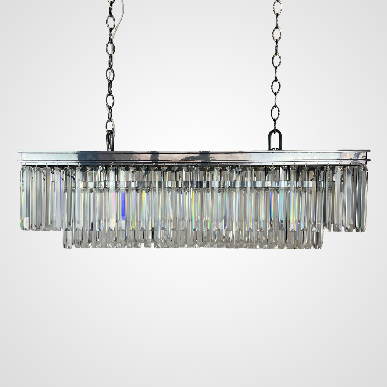 Люстра RH 1920S ODEON CLEAR GLASS FRINGE chrome 100 by ImperiumLoft