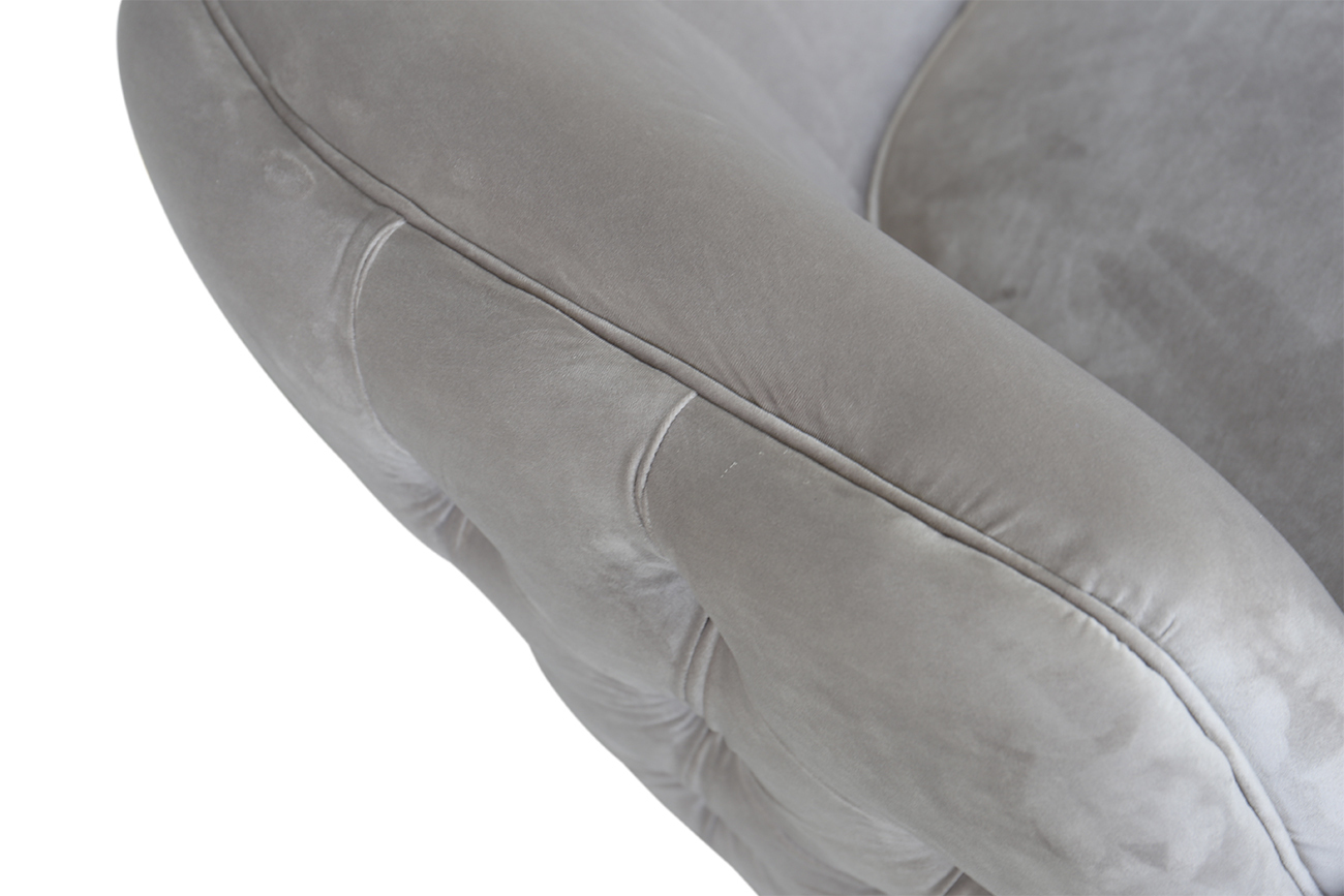 Кресло вращающееся светло-серое велюровое Garda Decor 87YY-1827 BG