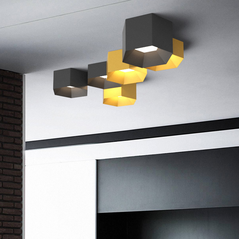 Потолочный светильник HEXAGON A H18 Light green by ImperiumLoft