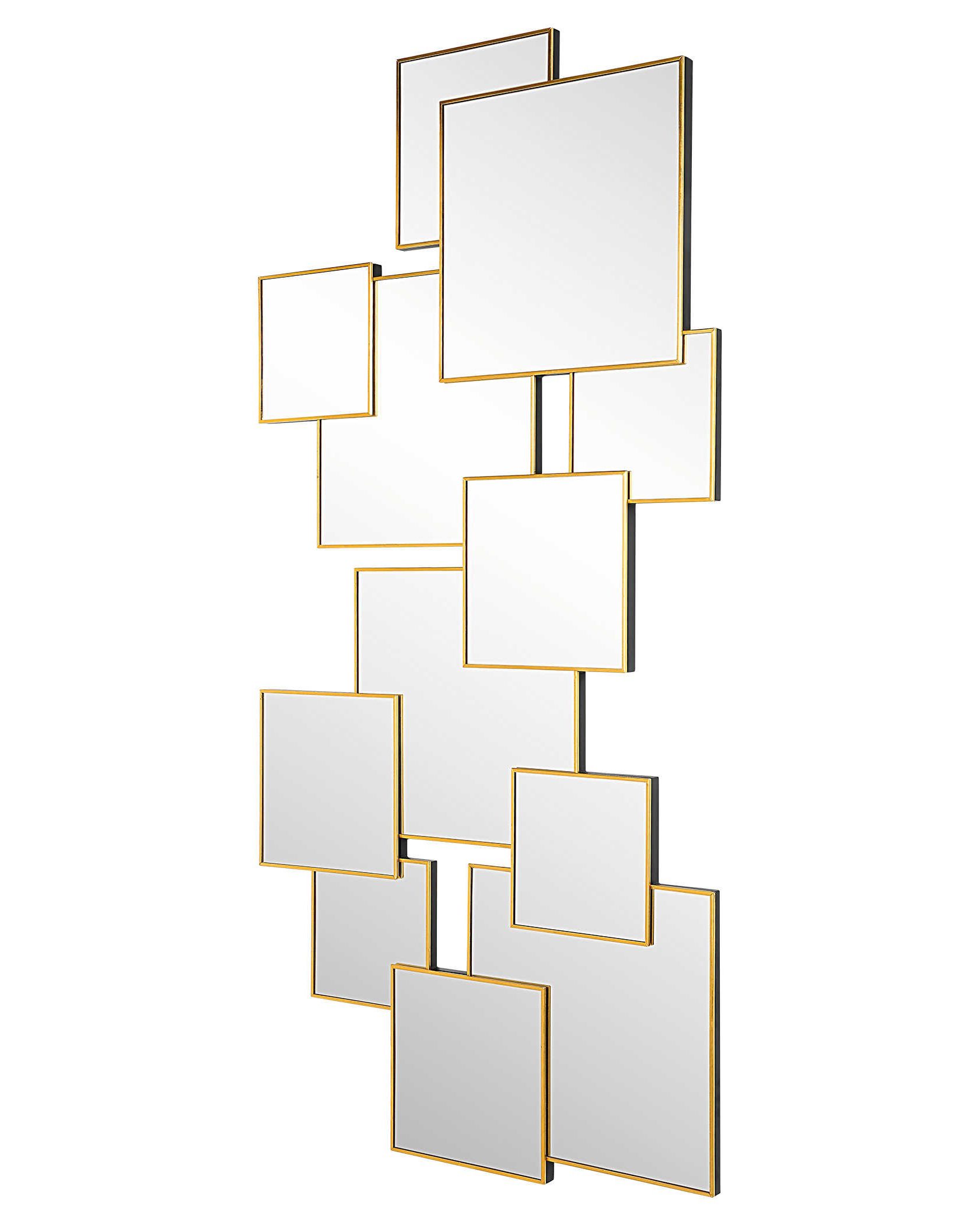 Золотое зеркальное панно Сорен Louvre Home LHDWM76309RJ