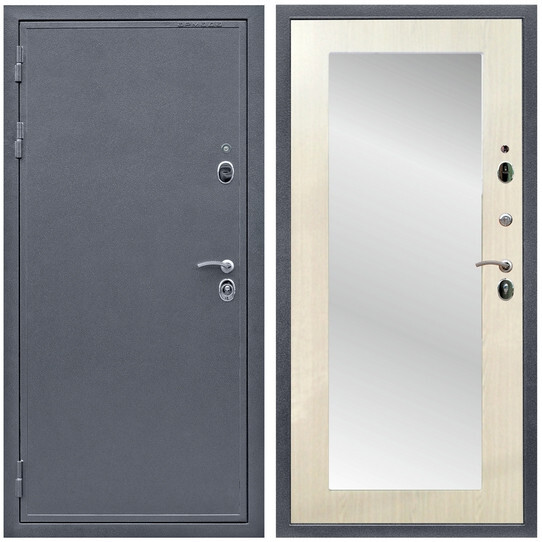 Дверь входная Graf Престиж Антик серебро / МДФ 10 мм ФЛЗ пастораль Сандал белый