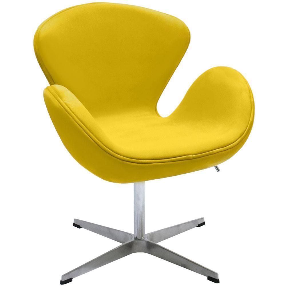 Кресло SWAN CHAIR жёлтый, искусственная замша Bradex Home FR 0658