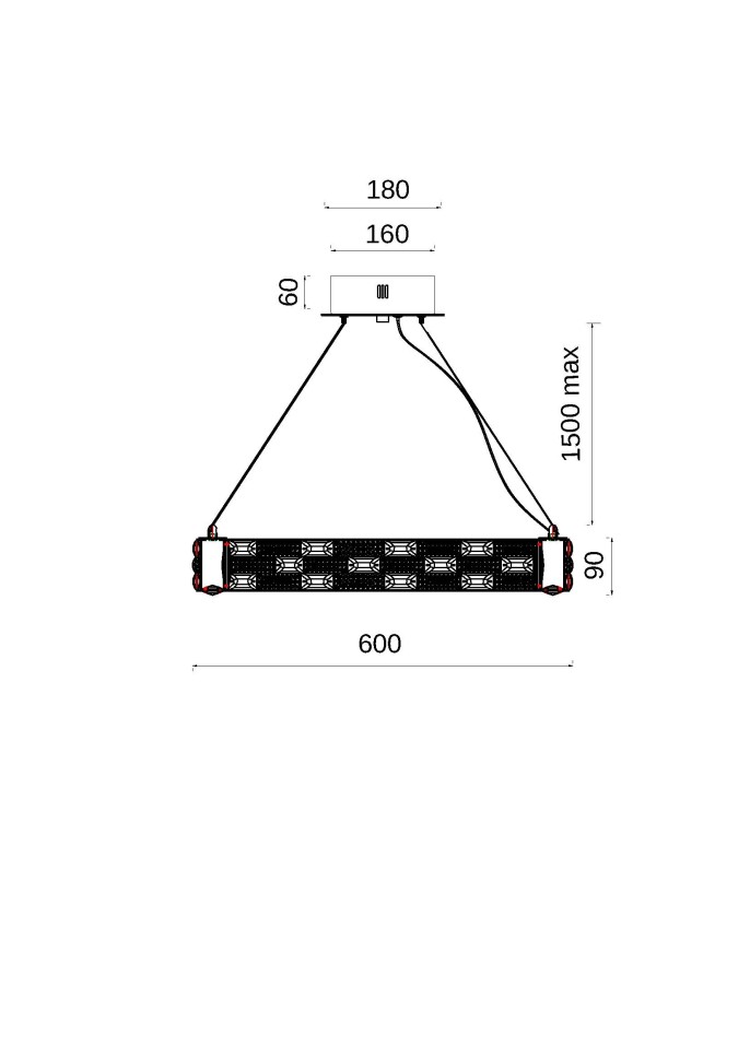 Люстра подвесная Fluorite FL1051-7P