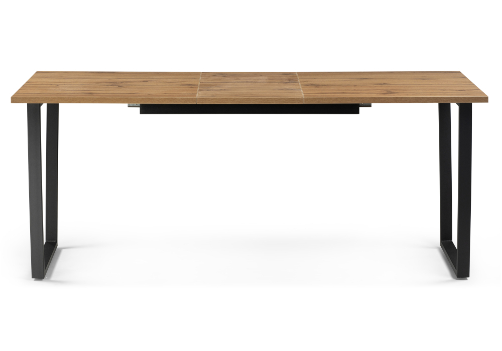 Стол деревянный Woodville Лота Лофт 140 25 мм дуб вотан / матовый черный 513033