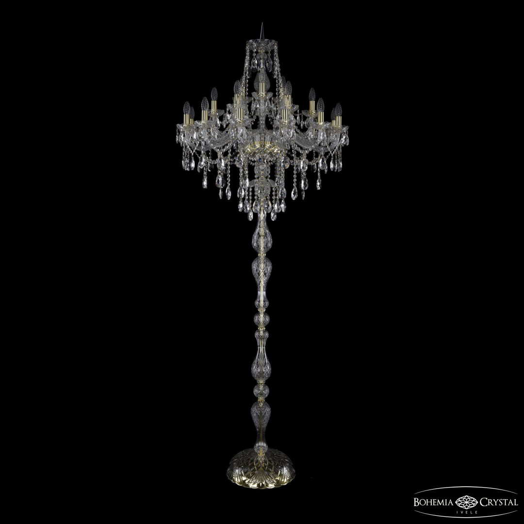 Торшер хрустальный 1415T1/12+6+3/300-225 G