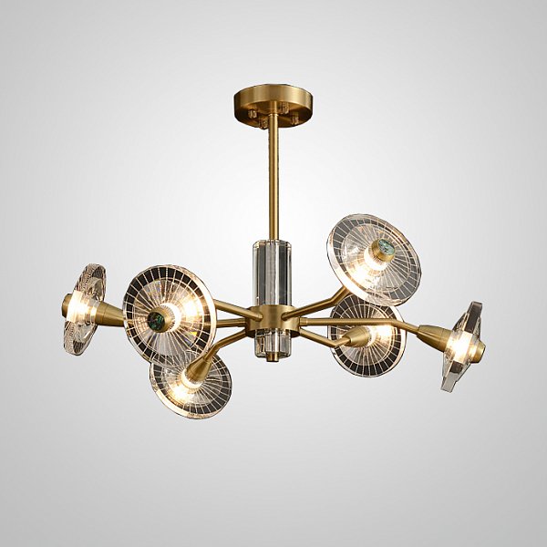 Потолочная люстра JANICA L6 Brass by ImperiumLoft