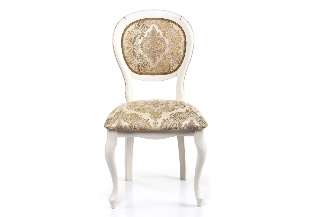 Стул деревянный Woodville Adriano молочный / патина 438315