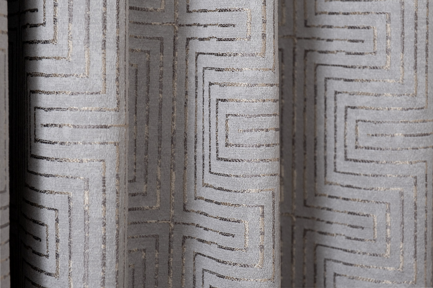 Портьера Gloss 275х260см серая Garda Decor 121GD-00005