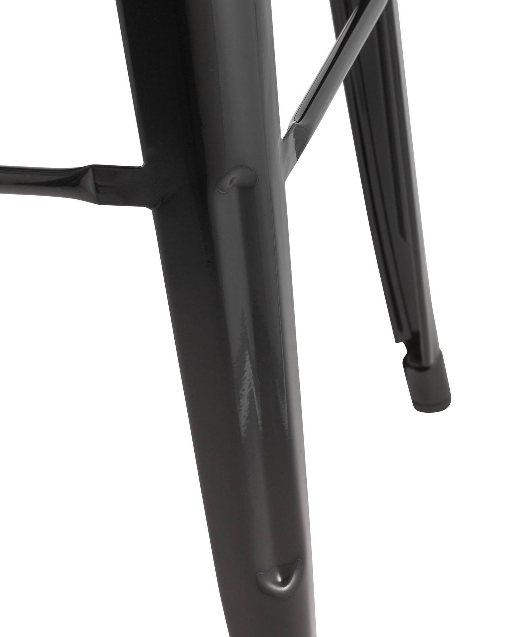 Стул барный TOLIX WOOD черный глянцевый Stool Group