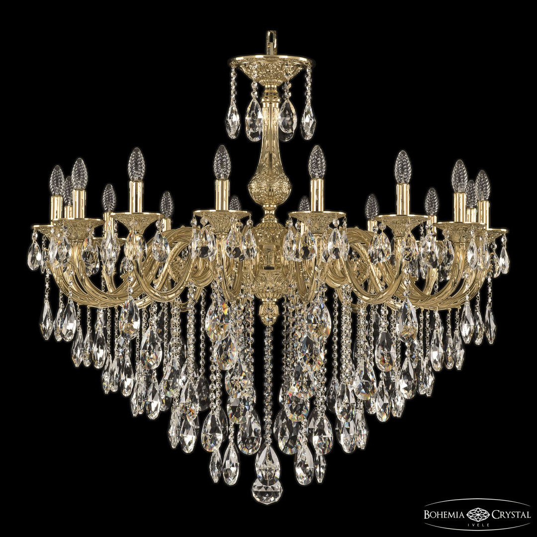 Люстра бронзовая с хрусталём 71101/16/360 B G