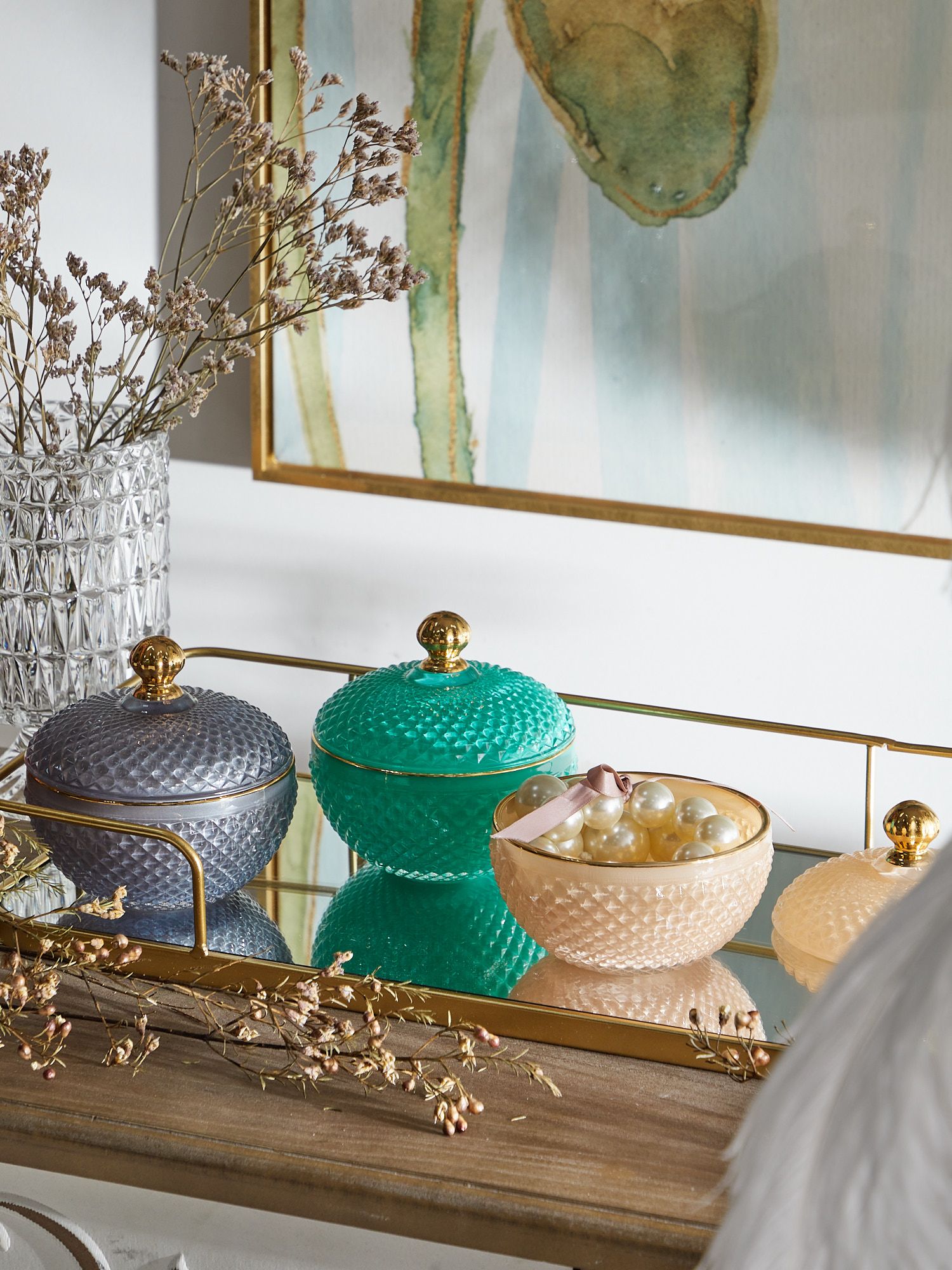 Конфетница с крышкой Glasar 69-006