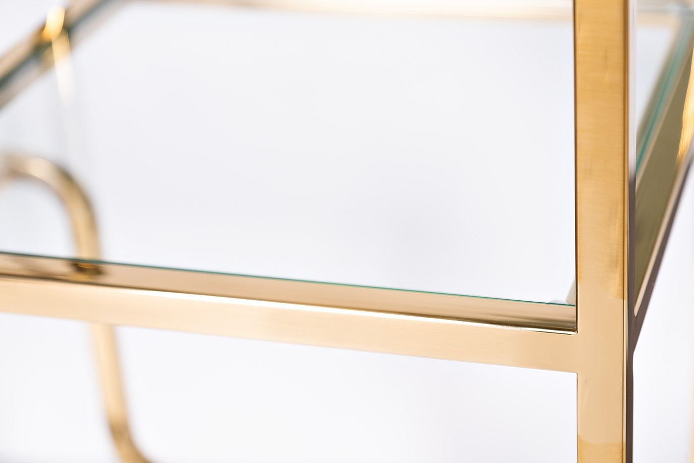 Стеллаж прозрачное стекло/золото Garda Decor 46AS-SH1652-GOLD