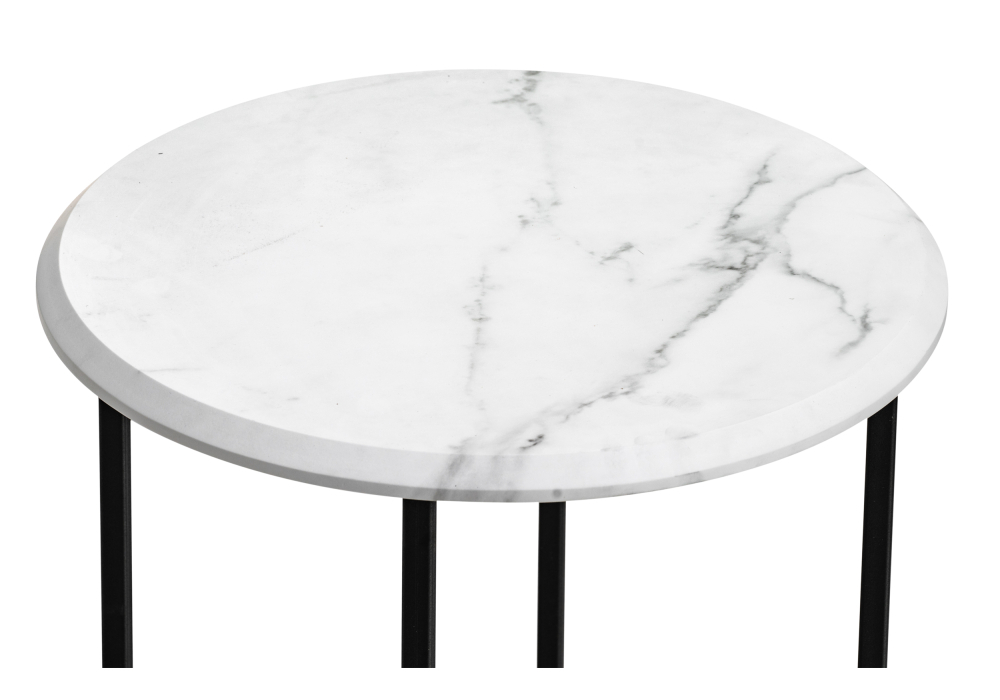 Журнальный стол Woodville Грейс мрамор белый / черный 516567