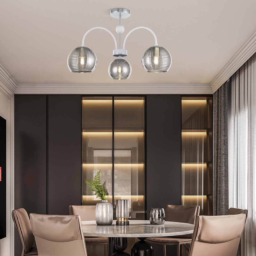 Люстра с плафонами 320719/3 CR+WH Arte Milano