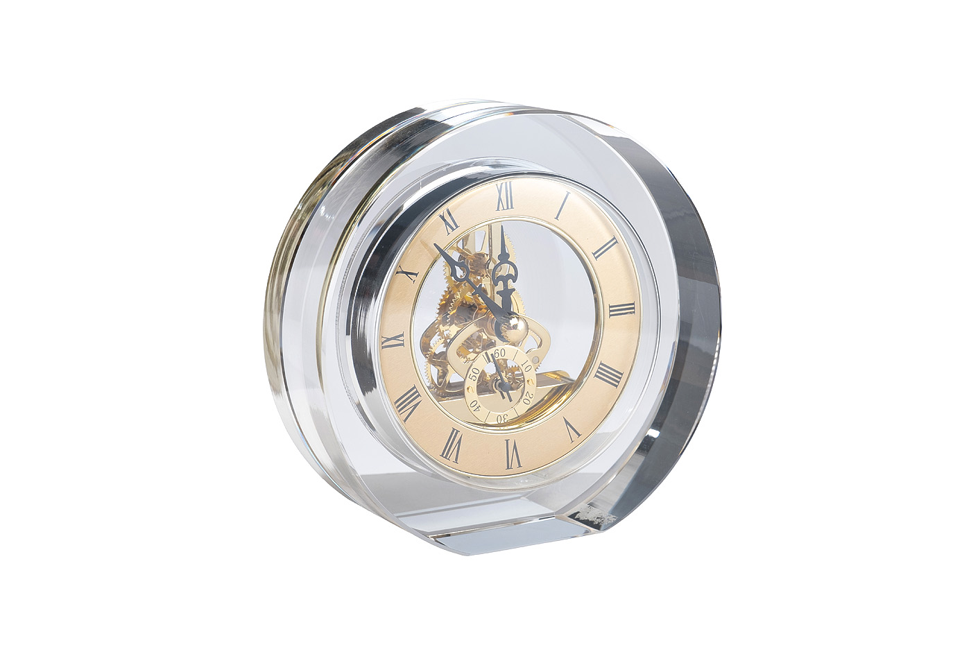 Часы настольные круглые золотые Garda Decor C81072