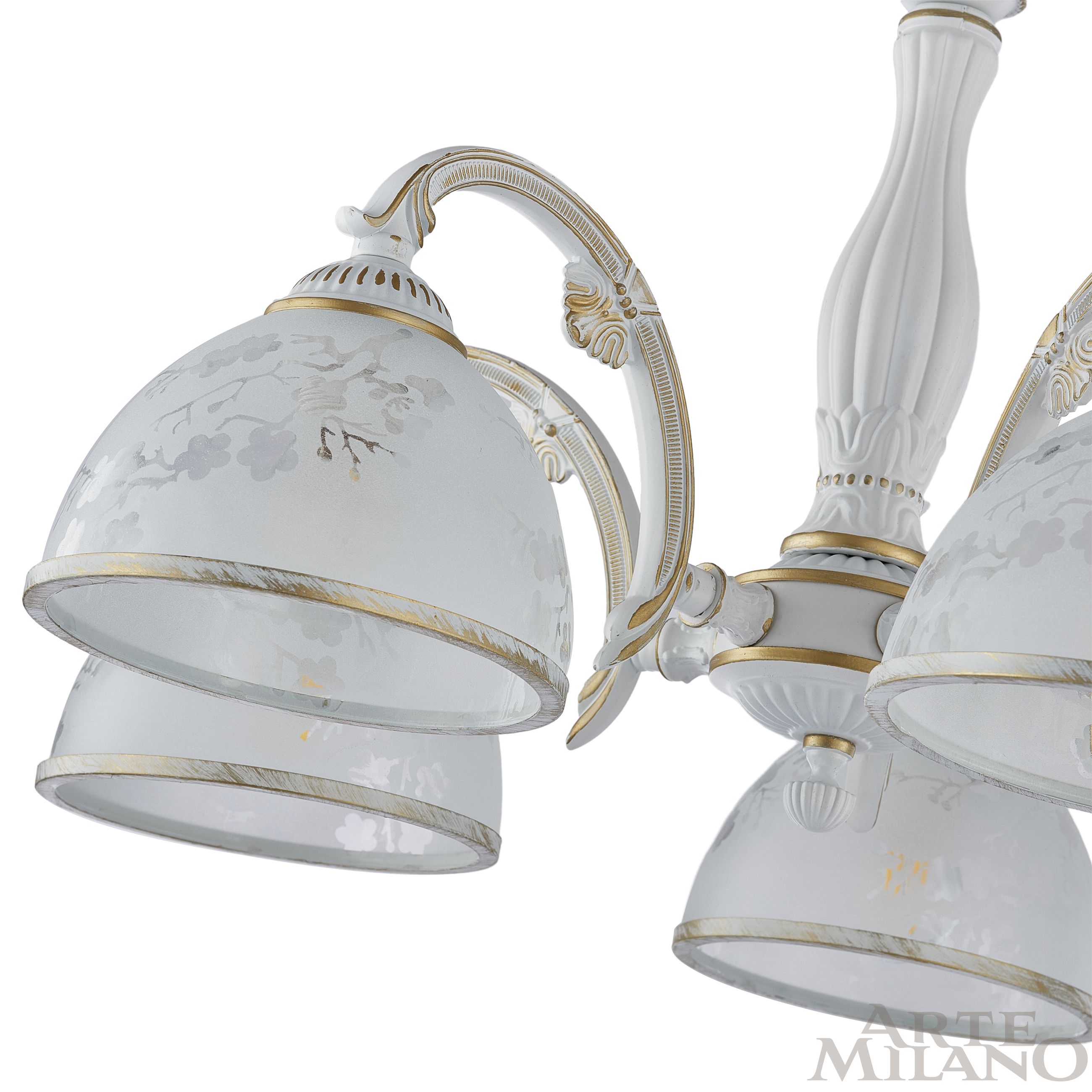 Люстра с плафонами 349737/5 WT+G Arte Milano