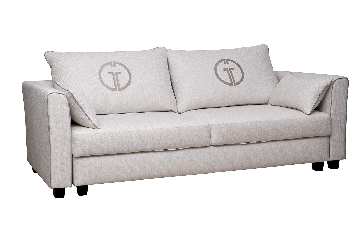 Диван Marco трехместный раскладной светло-серый Garda Decor MARCO-Koza2601-ECRU+Nev21