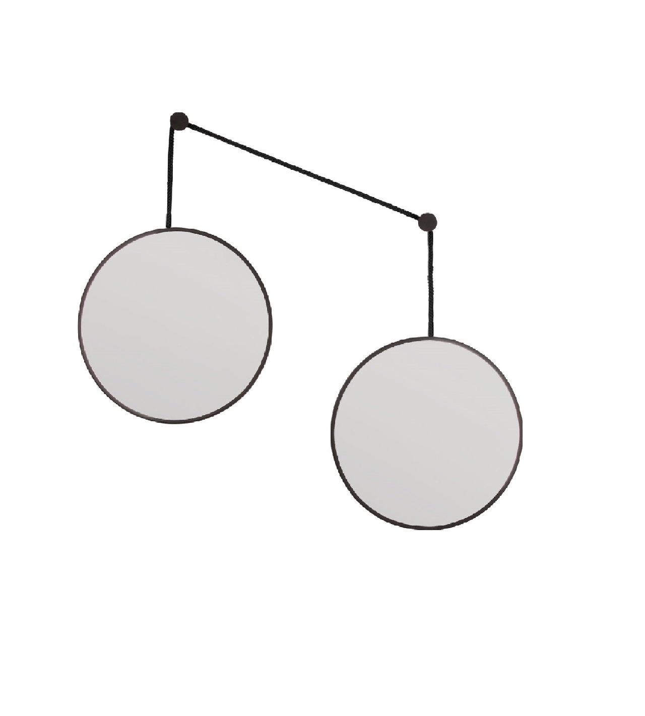 Balance S Black 2 зеркала по 30см  на черном шнуре Art-Zerkalo SM200BL