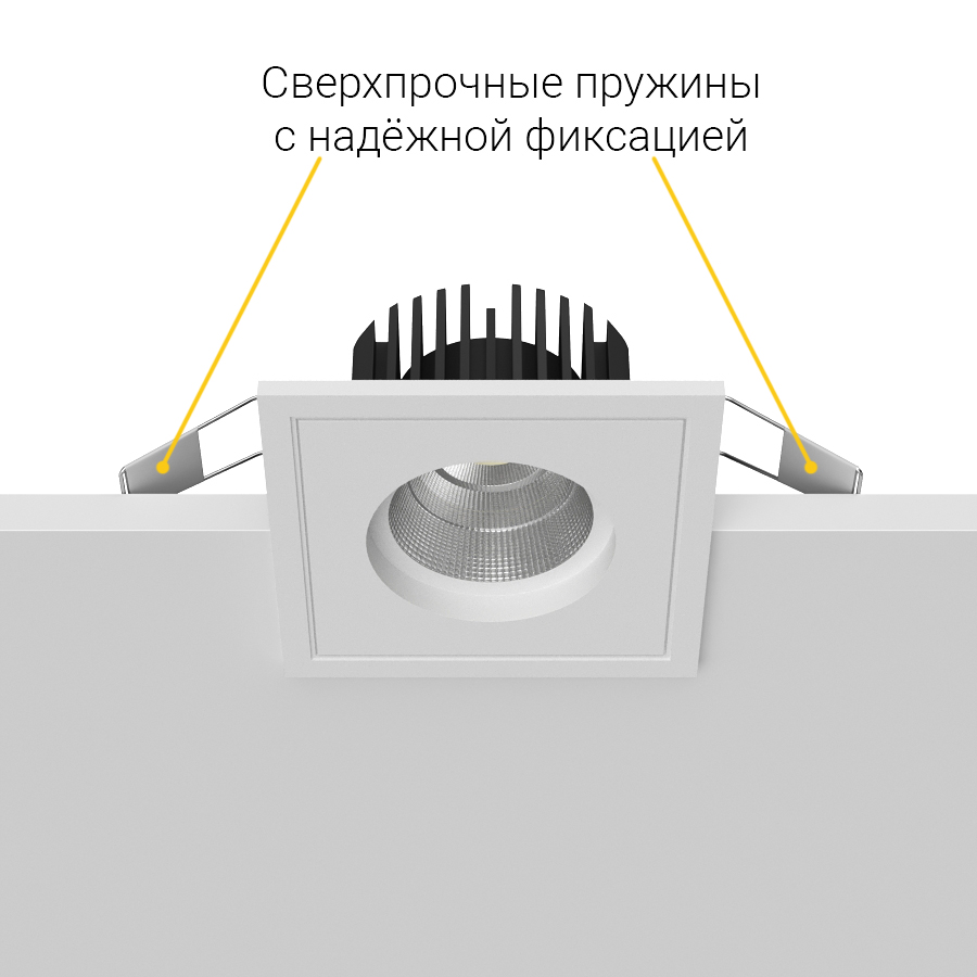 Встраиваемый светодиодный светильник Ledron BRUTAL SQ1 White