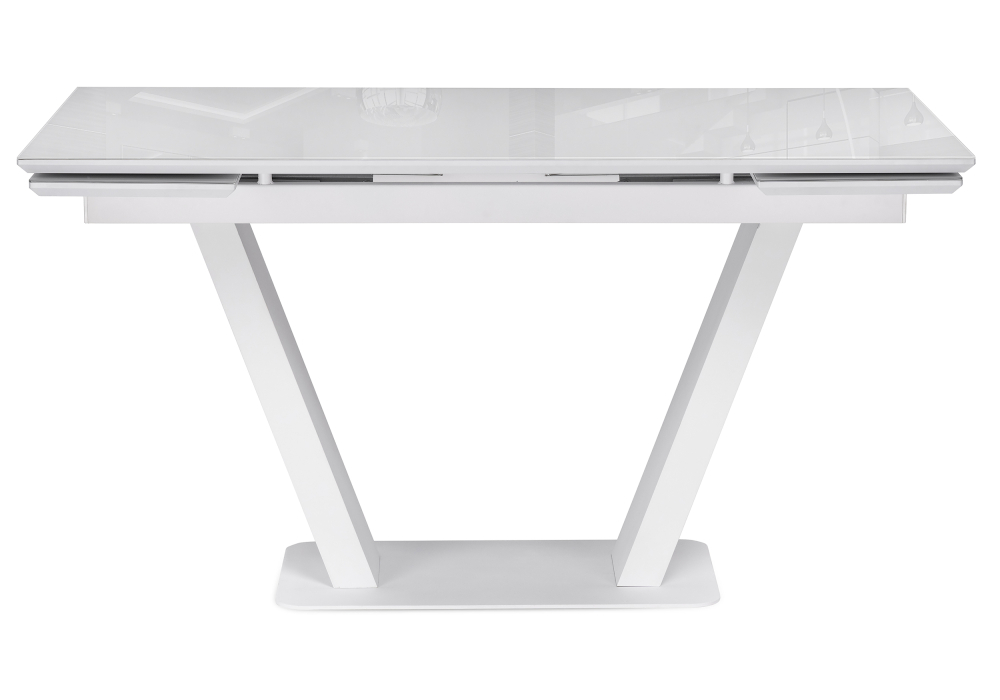 Стол стеклянный Woodville Конор 140(200)х80х73 ультра белый / белый 517338