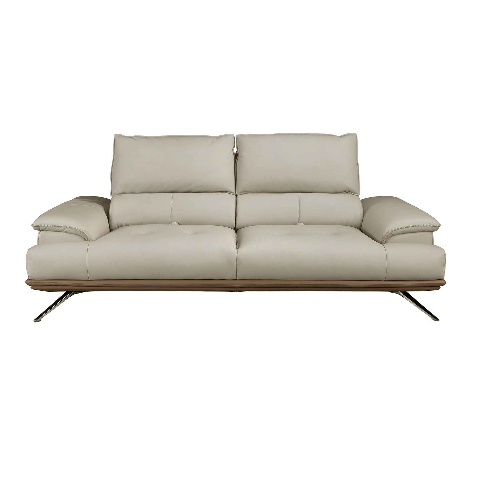 3-местный диван из серо-коричневой кожи, модель 6247 Angel Cerda